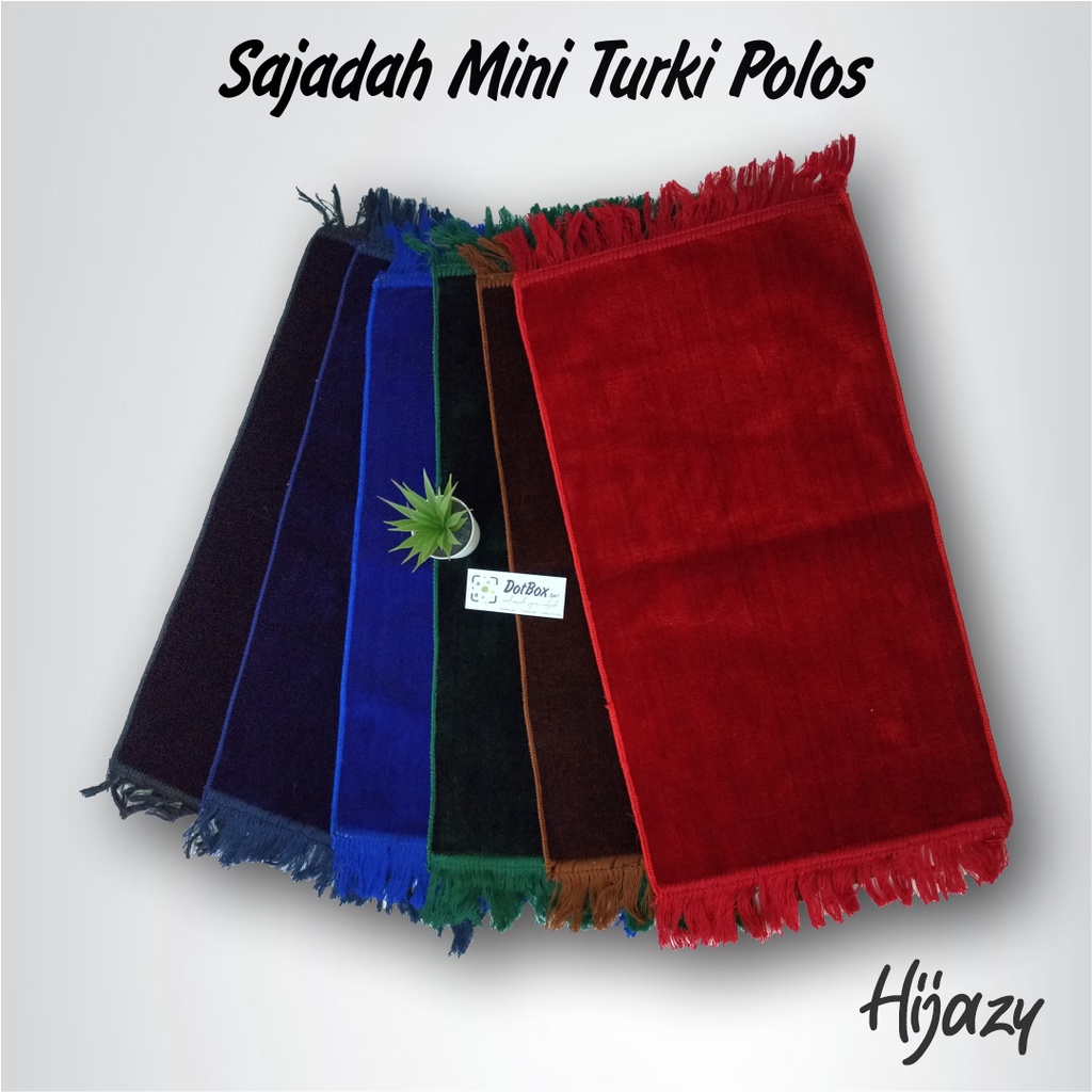 SAJADAH MINI POLOS BAHAN TEBAL / SAJADAH TURKI / SAJADAH TRAVEL / SAJADAH ANAK / SAJADAH MUKA