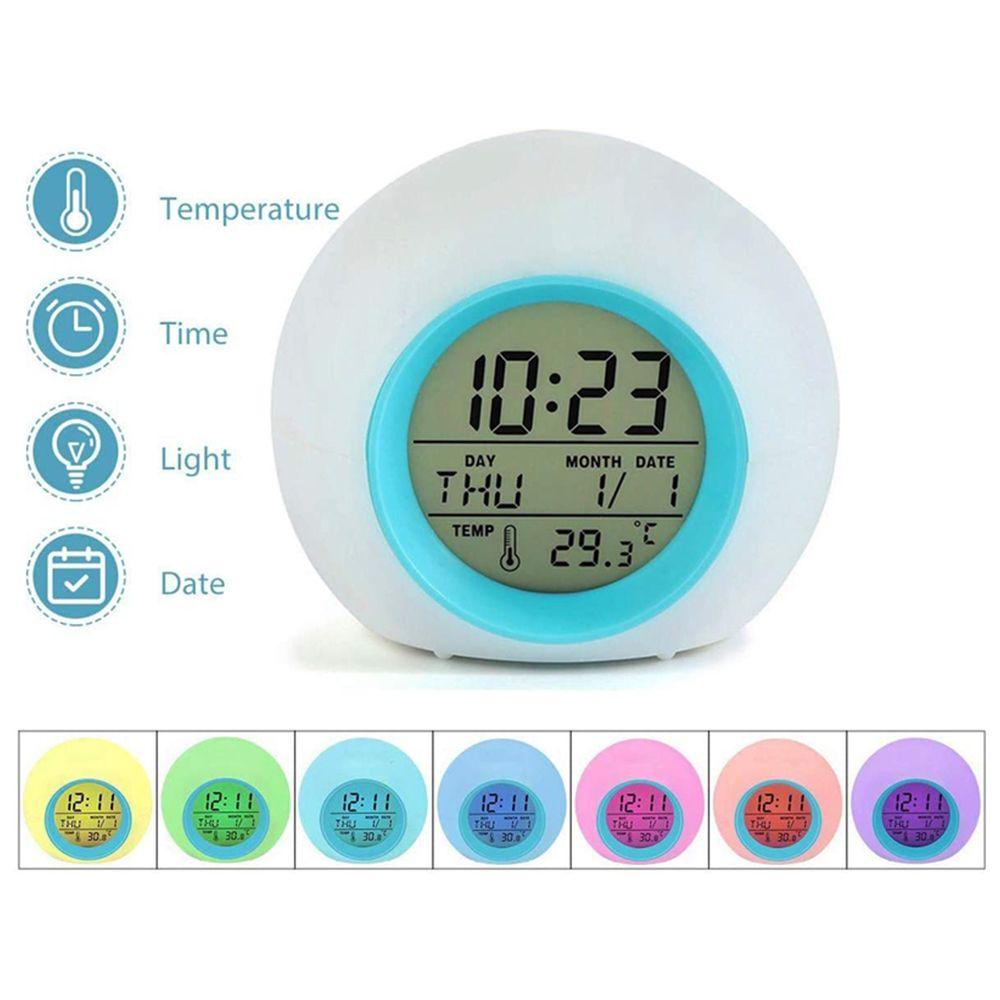 Solighter Jam Weker Lampu Malam Kreatif Backlight Angka Clock LED Digital