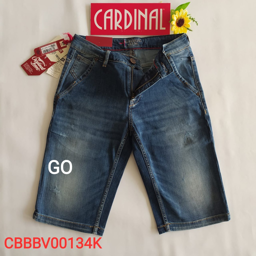 gof 27-28 CARDINAL CBBBV Celana Pendek Jeans Bermuda Casual Sobek Slimfit Reguler Fit Cowok Dewasa