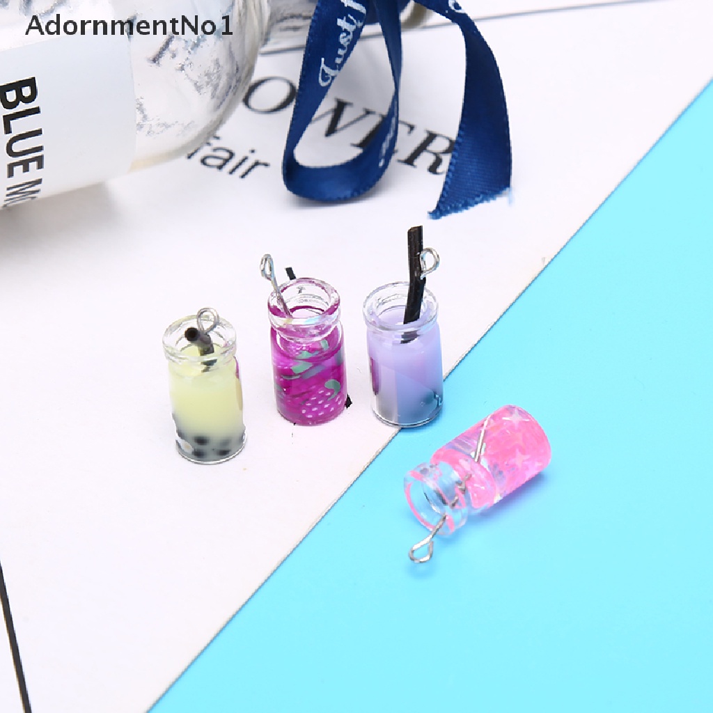 (AdornmentNo1) 10pcs / set Charm Resin Bentuk Milk Tea Untuk DIY Perhiasan / Anting