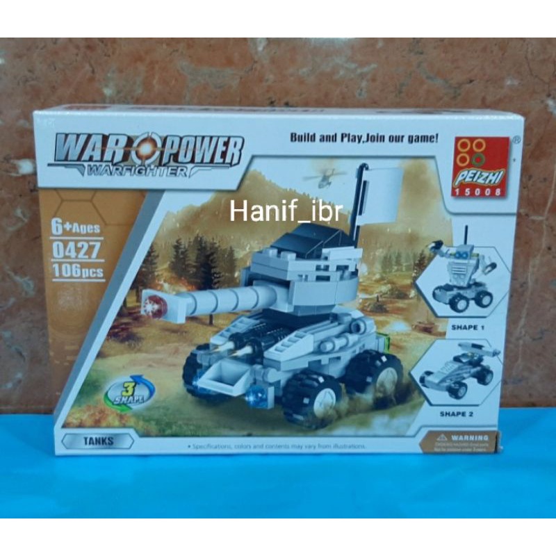 Lego Brick Mobil Tank Perang 0427