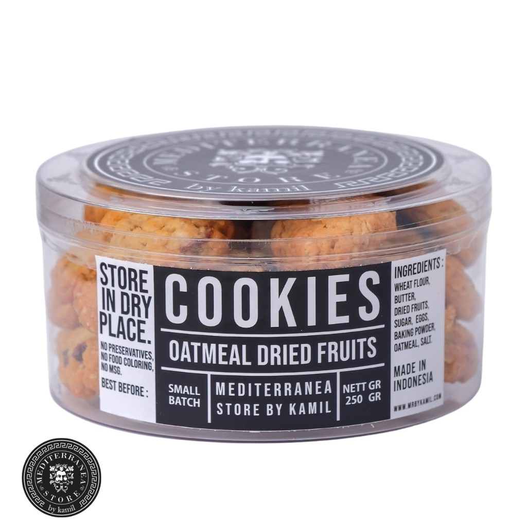 

Mediterranea Store Cookies Oatmeal Dried Fruits Toples Plastik 250gr