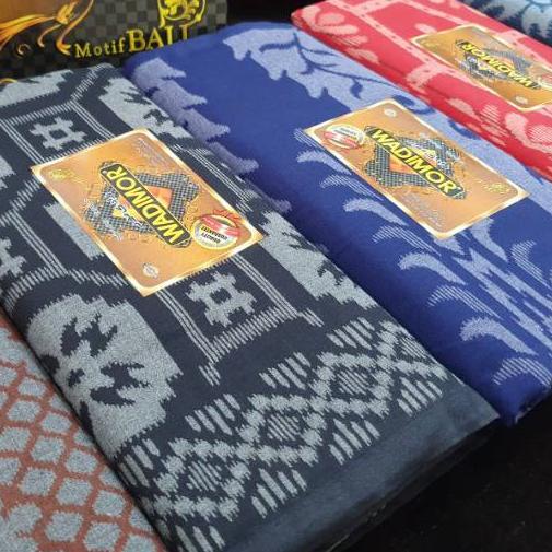 Sarung WADIMOR Motif Bali Pria Kain Tenun Samping Songket Batik Tradisional Premium Dewasa Laki Cowo