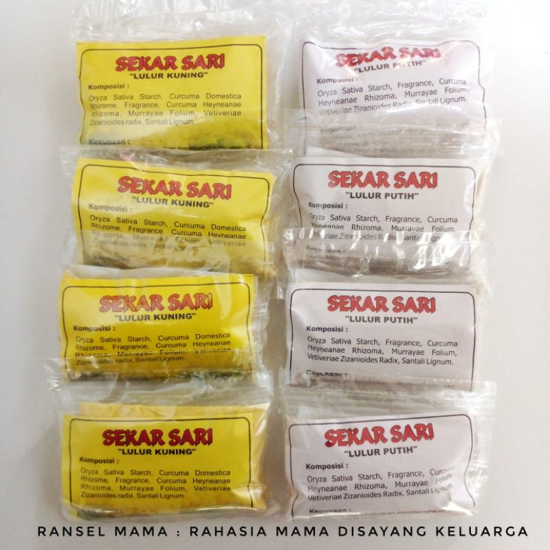 Lulur Sekar Sari Lulur Badan Sekarsari Rempah Kuning Putih Pengantin