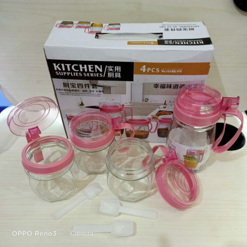 KITCHEN SUPPLIES SERIES SET 4 PCS / TEMPAT BUMBU SET Kitchen