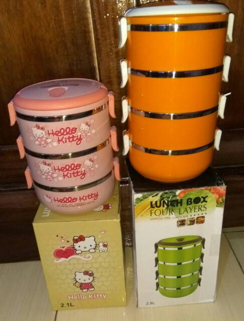Rantang / Lunch Box Doraemon/ Hello Kitty 3 Susun