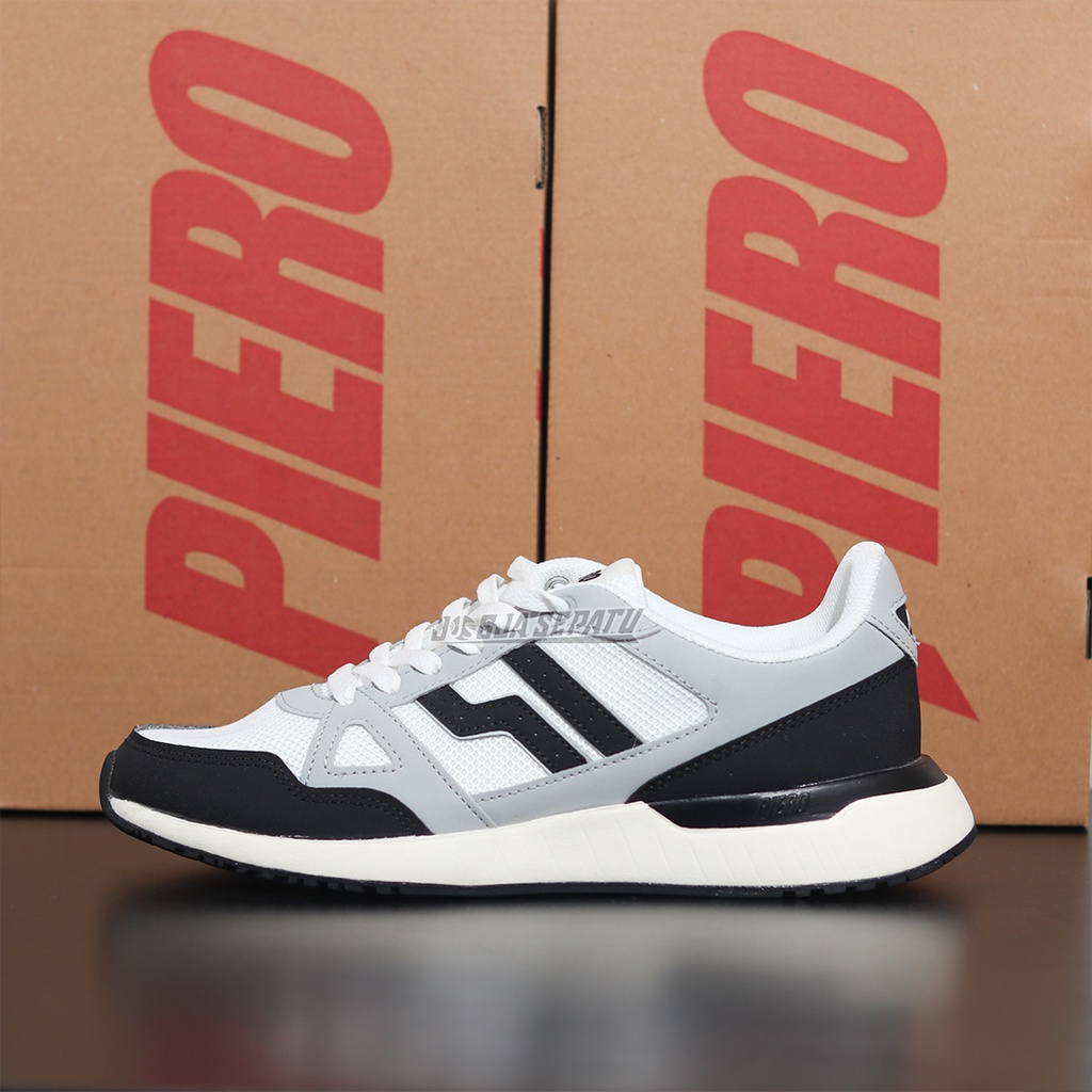 Sepatu Sneakers Piero Rusher - Grey/White