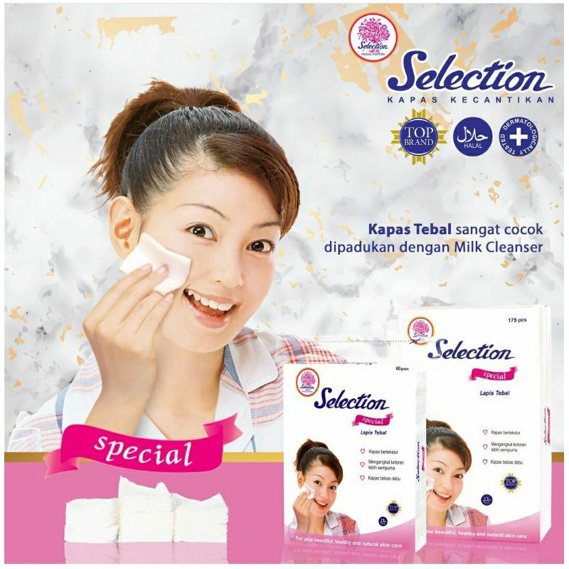 Kapas Selection Facial Cotton Round Kapas Tipis Toner Pembersih Wajah Bulat | Kotak | Cotton Bud