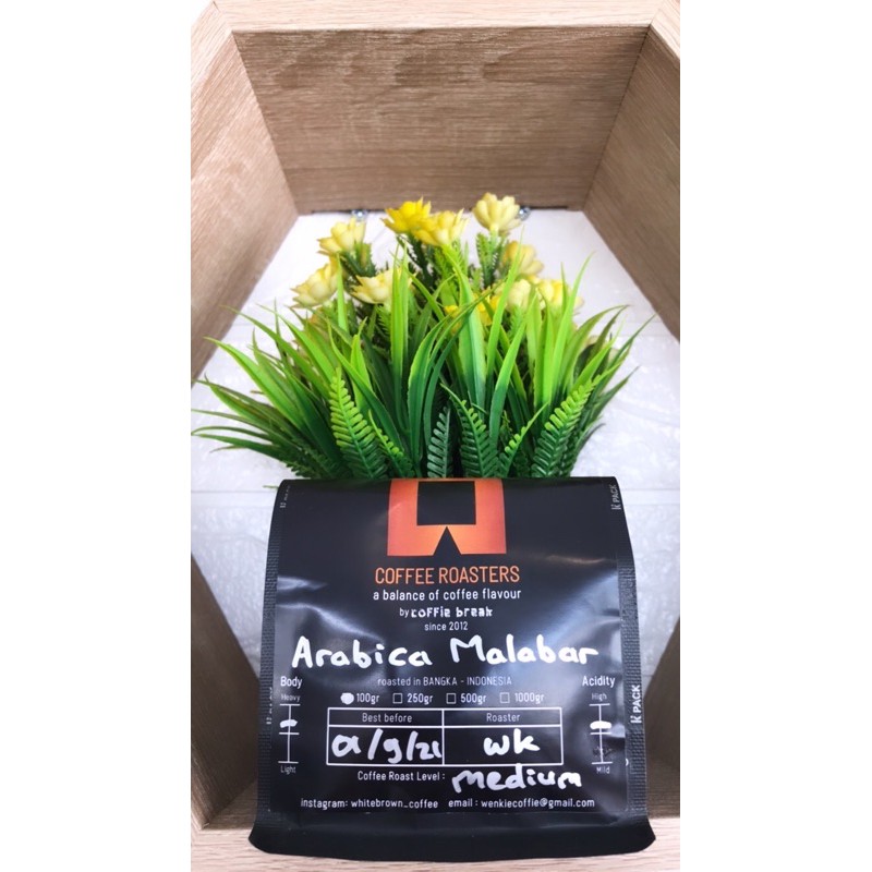 

Arabica Roasted bean malabar 100g