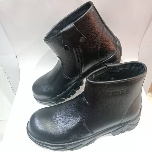 SEPATU SAFETY RESLETING BOOT KULIT ASLI