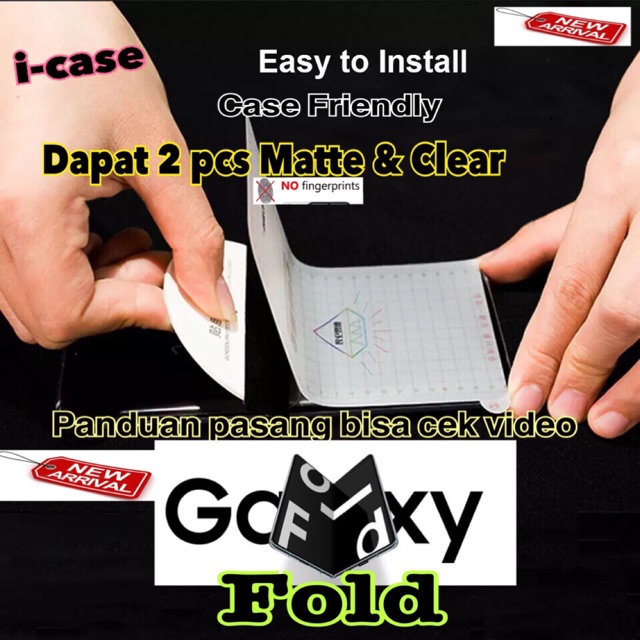 Samsung Galaxy z Fold1 Anti Gores Membrane Case SET LIAT DESKRIPSI FOLD 1 hydrogel