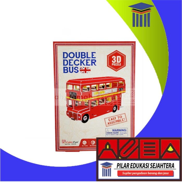 

MAINAN ANAK / PUZZLE 3D / CUBIC DOUBLE DECKER BUS MINI (S3018h) MURAH