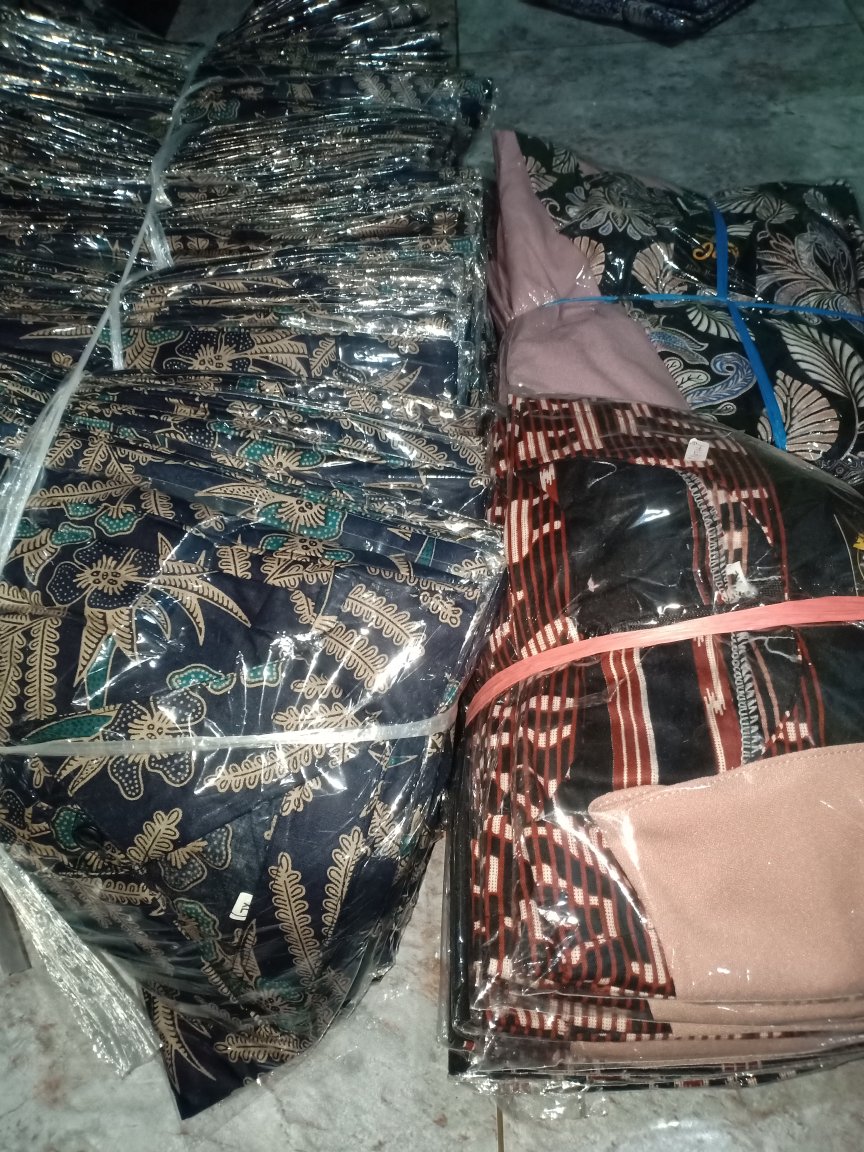 Tey-17 Batik Wanita Asj Sa Hrb026 Kenongo Kemeja Tosca Pendek