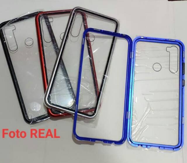 Case Casing Magnetic Samsung A20S Tempered glass Bening High quality