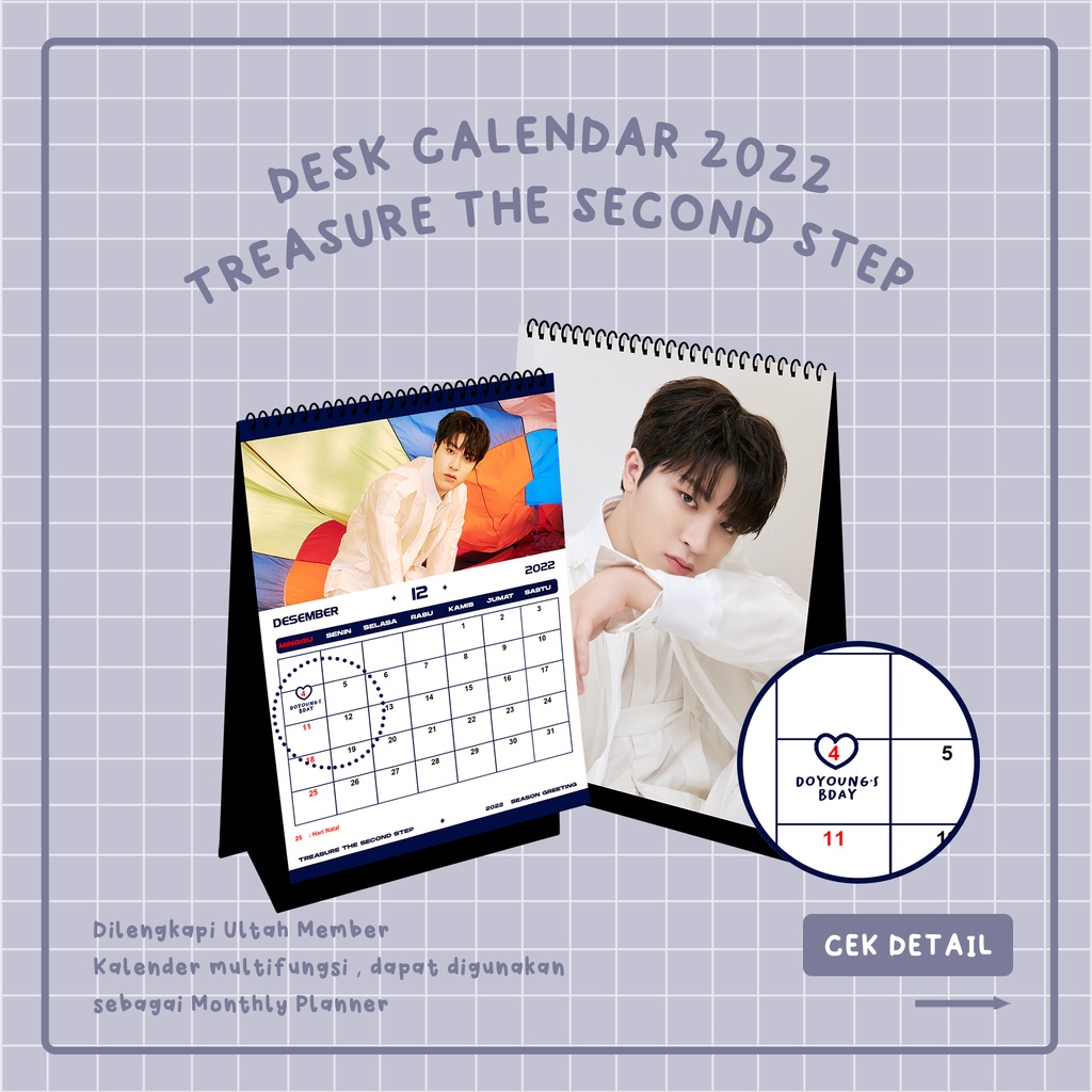 Kalender TREASURE 2022 I Kpop Desk Calendar Treasure Season Greeting 2022