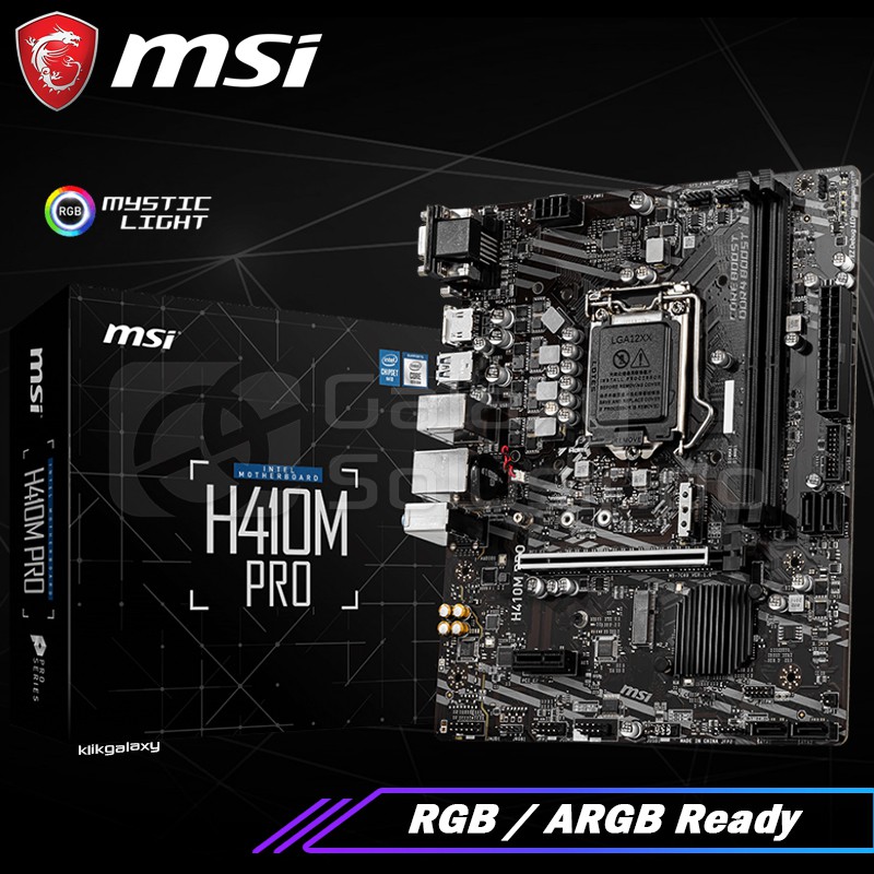 MSi H410M PRO (Intel LGA1200, H410, DDR4) Comet Lake Motherboard