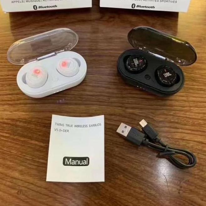 Stock banyak '☋ JBL TWS 5 HEADSET BLUETOOTH JBL TWS5 EARPHONE WIRELESS GRADE A - Hitam NEW ARRIVAL