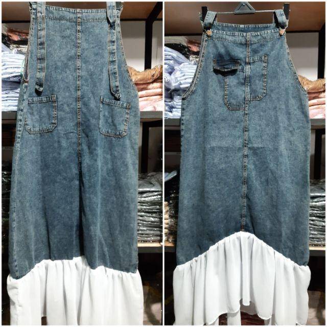 MERRY JEANS WASH OVERALL / OVERAL MIDI WANITA Termurah