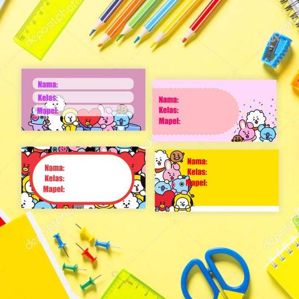 

(F4E2) Label stiker nama 50pcs //Diskon@lebaran