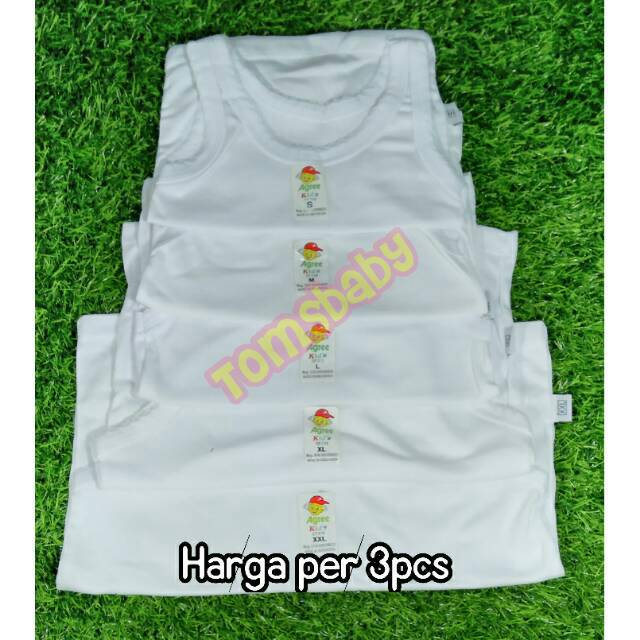 Tomsbaby_0-6thn/ AGREE Kaos dalam putih/ Singlet anak