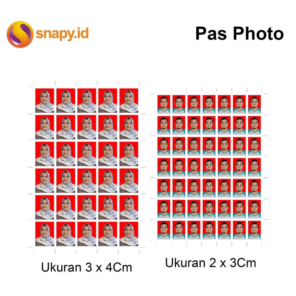 Snapy - Cuci Cetak Pas Photo Foto 2 X 3 | 3 X 4 | 4 X 6