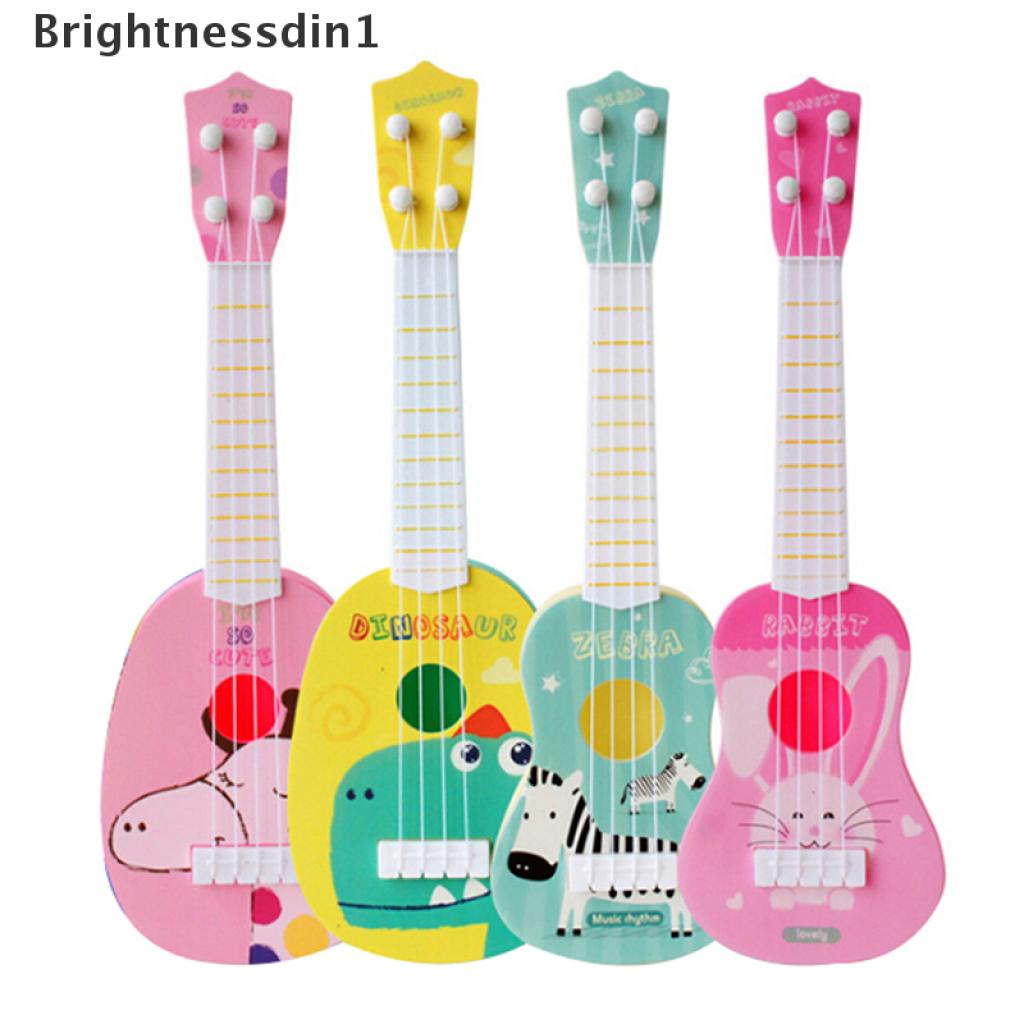 (Brightnessdin1) Mainan Edukasi Gitar Ukulele Montessori Untuk Anak