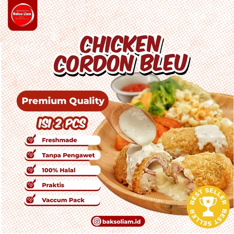 

Chicken Cordon Bleu isi 2pcs Liam's Food