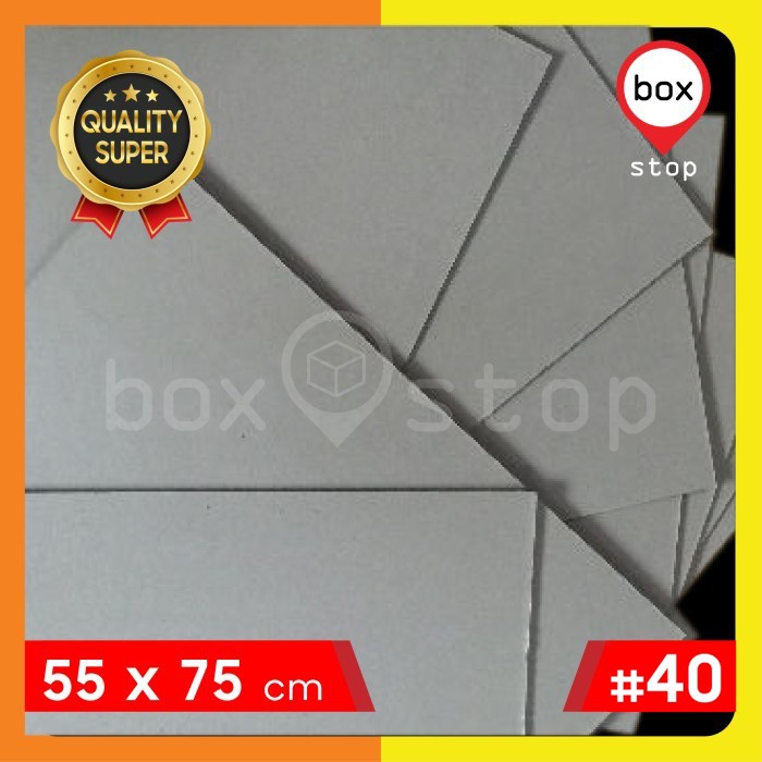 

Karton Bot - Karton Tebal Abu - Hard Board Grey No.40 -55x75cm - (3 lb)