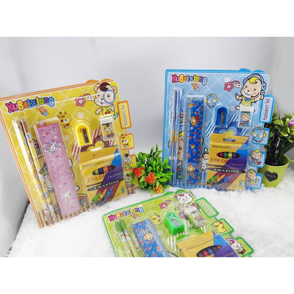 

Paket Alat Tulis Stationery Study set Souvenir Ulang Tahun Murah Karakter Anak