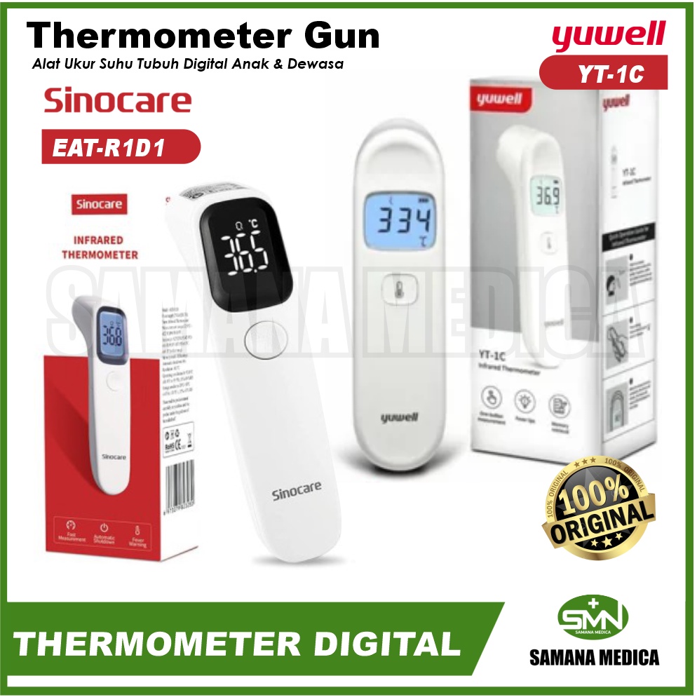 THERMOMETER Infrared Thermogun Sinocare AET-R1D1 Alat Ukur Suhu Tubuh Tanpa Sentuh ORIGINAL harga PROMO