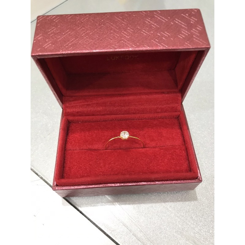 Cincin Solitaire Kadar 700 Emas Tua
