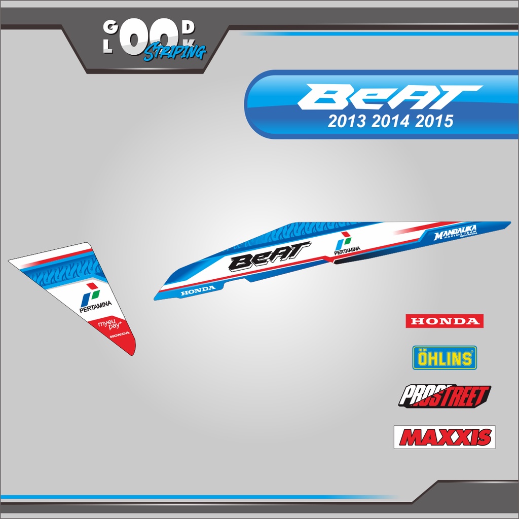 STRIPING STIKER LIS BEAT FI LAMA 2013 2014 2015 MANDALIKA