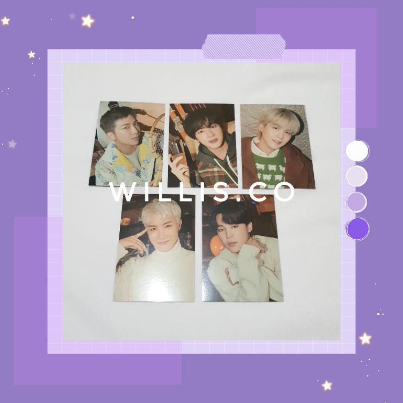 2021 Holiday Collection : Little Wishes Cardigan Cardi Red Photocard PC BTS RM Namjoon Seokjin Jimin