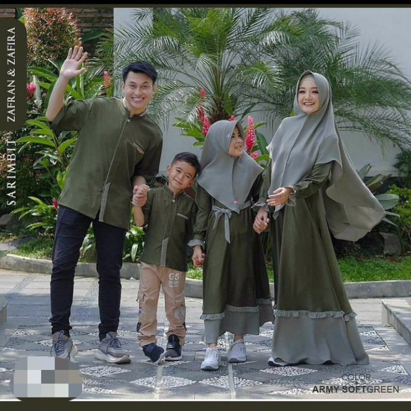 Gamis Keluarga | Gamis 1set Zafran & Zafira | Gamis Couple