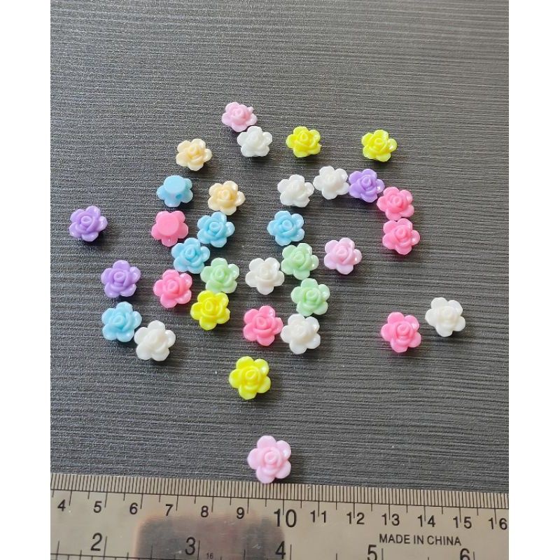 resin bunga mawar mote mawar Mote bunga mawar mini