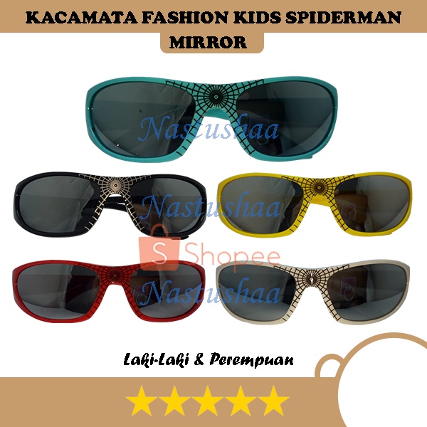 kacamata anak laki-laki dan perempuan sport anti silau olahraga sepeda lari - cewek cowok kids fashion lensa silver mirror sunglasses