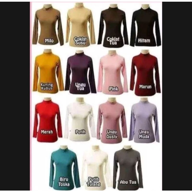 Manset Baju / Manset Polos/ Daleman Baju Wanita Lengan Panjang/Ukuran Allsize