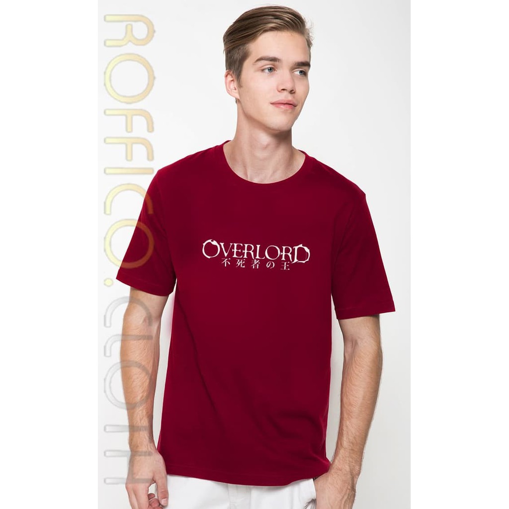 Kaos Tshirt Merah Maroon Logo Overlord 02
