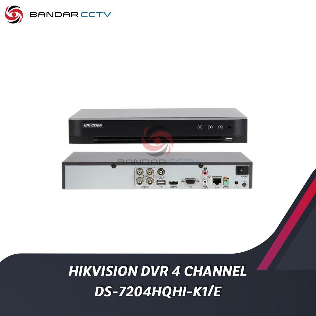 DVR HIKVISION 4 CHANNEL DS 7204HQHI K1 E