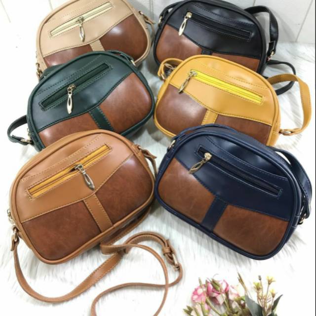 Tas Selempang two tone