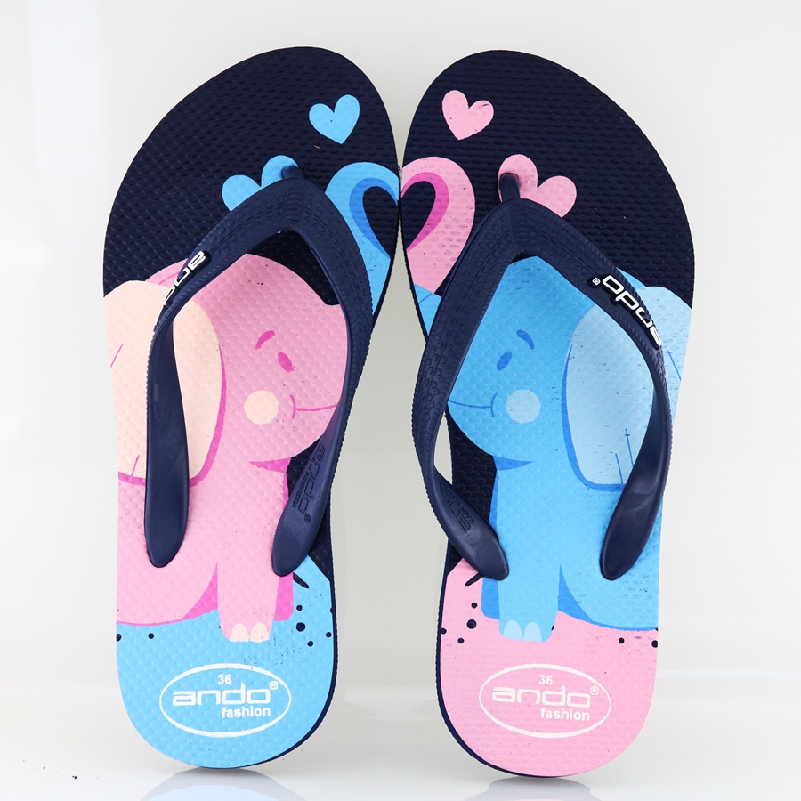 NEW Ando Whisper Navy - Sandal Jepit Wanita Terbaru 2022 Ando Surabayaa