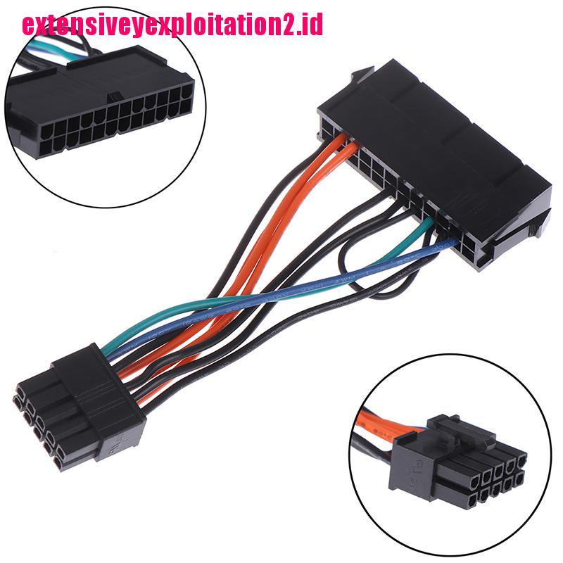 &lt; E2id &amp; &gt; Kabel Adapter Power Supply 24Pin Female Ke 10PIN Male Untuk Motherboard