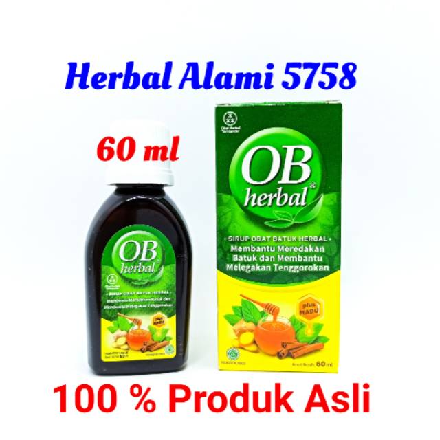 OB Herbal Plus Madu Syrup 60ml -SirupObat Batuk Herbal Sirup OB Herbal