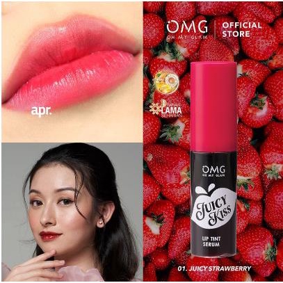 ^ KYRA ^ OMG Liptint Serum Juicy Kiss Lip Tint With Sweet Almond Oil Olive Serum vitamin C And E