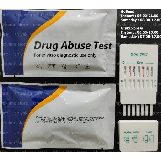 Drug Abuse Test Alat Tes Urine Narkoba-7 Parameter (Sinte/Gorila/K2) Termurah