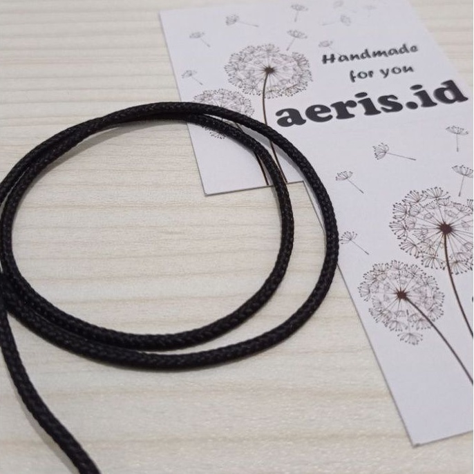 Gelang Inisial Huruf / Gelang Couple Paracord / Gelang Tali Prusik [HITAM]