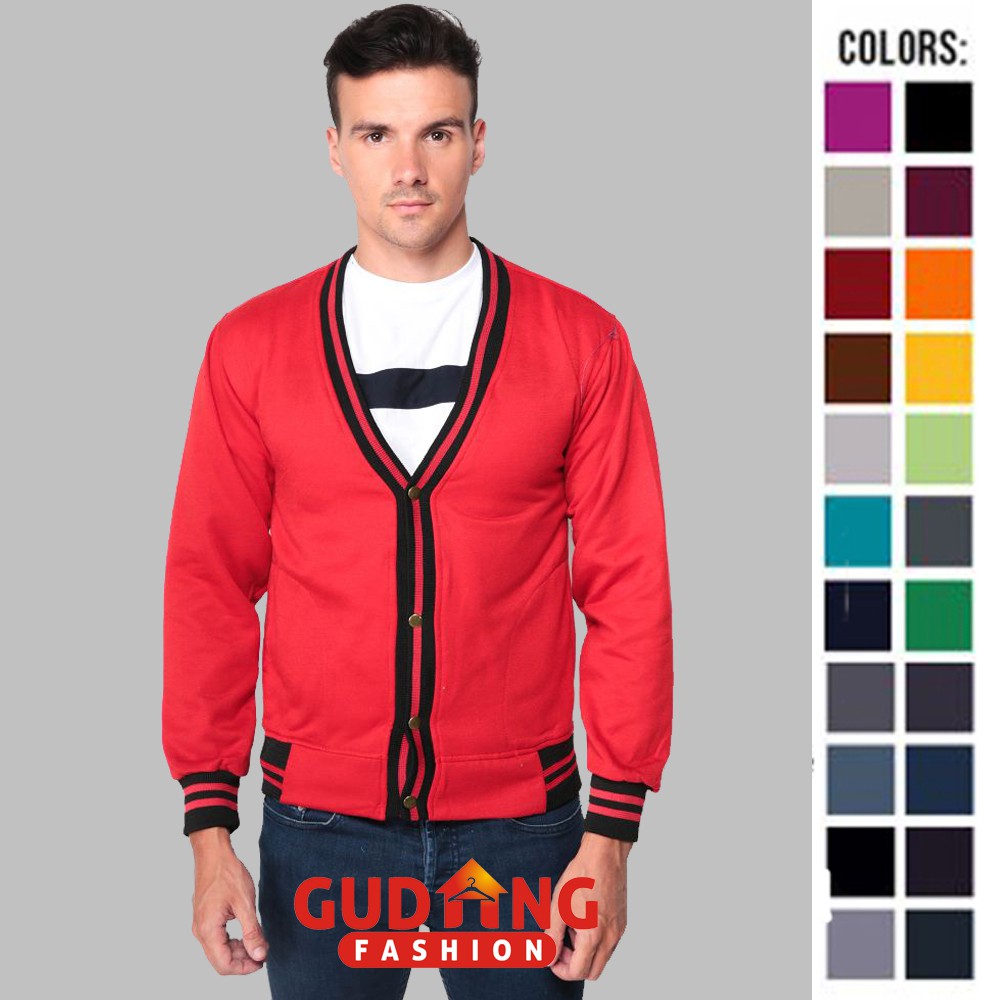 Cardigan Keren Modis Pria Fleece / Kardigan Pria Banyak Warna Pilihan – CAR (COMB)