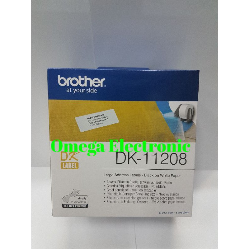 Brother Label Tape DK-11208 Large Address Label 38MM x 90MM DK 11208