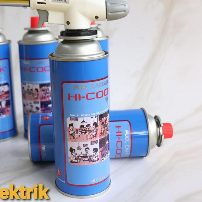 ✷ Gas Torch + Gas Hi Cook 230 gr Pematik Gas Kompor Api Blow Torch Flame Gas Torch + Gas Hi Cook 230