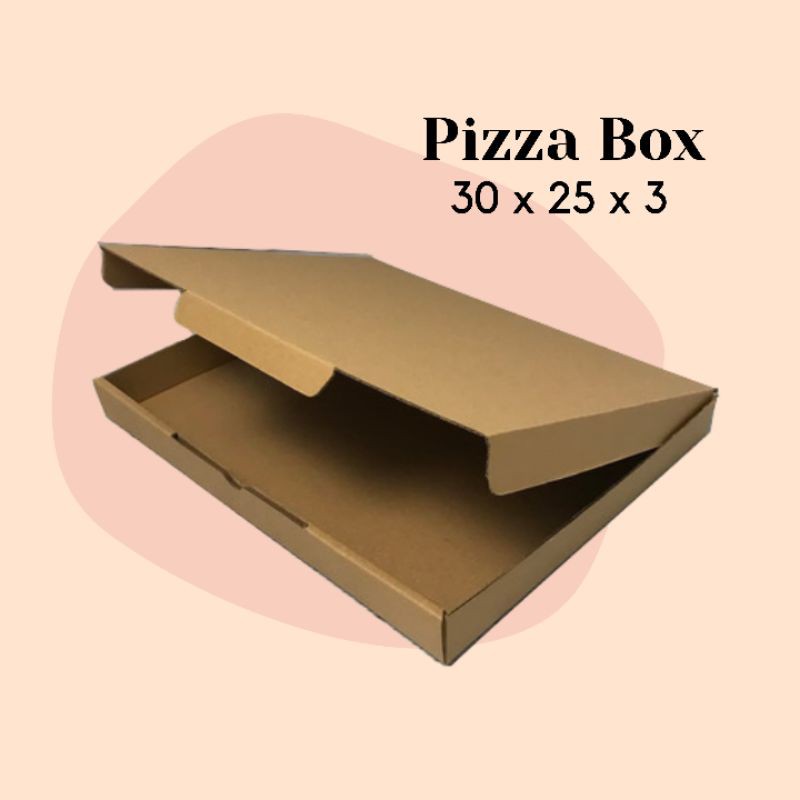 

PIZZA BOX // KARDUS DIE CUT KARTON COKLAT PACKAGING 30x25x3